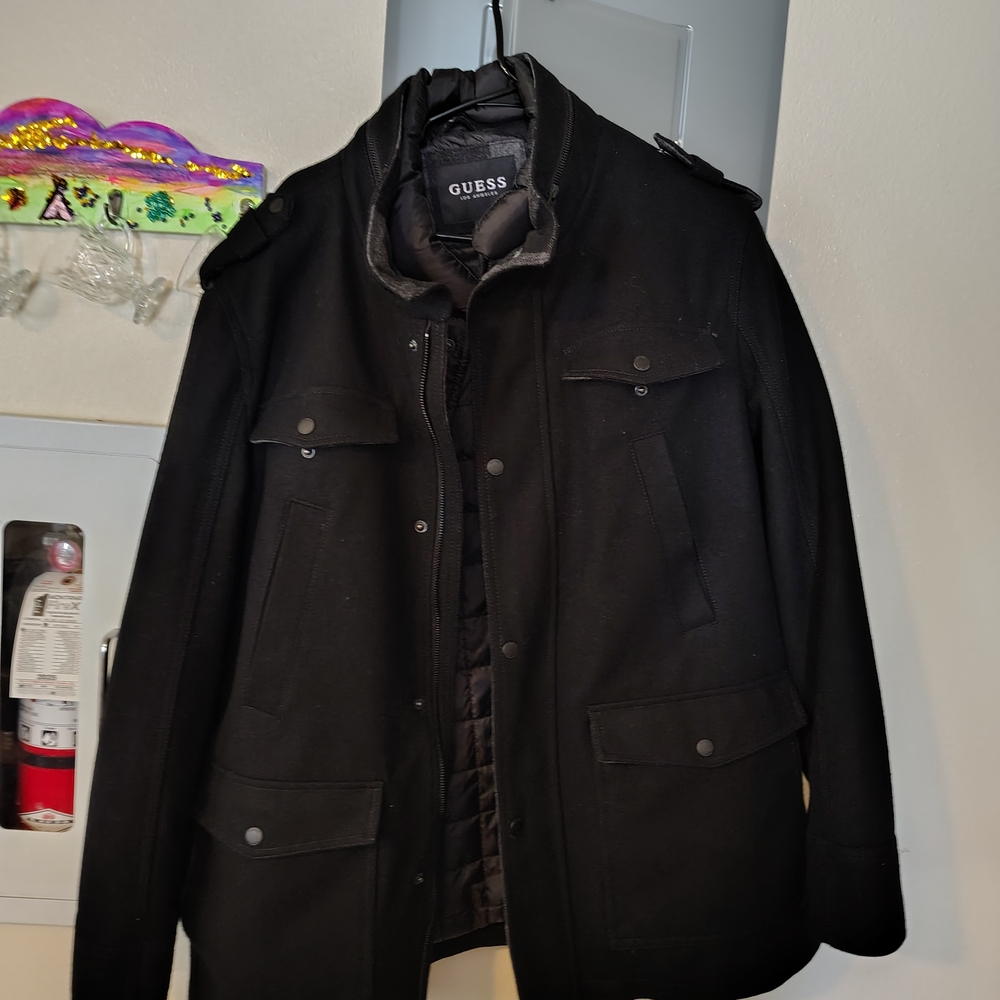 Guess Men's Black Field Jacket